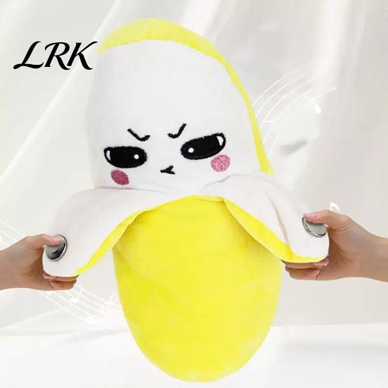 Bedtime Stuffed Animal Musical Banana Sensory Beat Plush Toy, Interactive Carrot & Strawberry for Double Player Parent-Child Bonding, Touch Sensitive