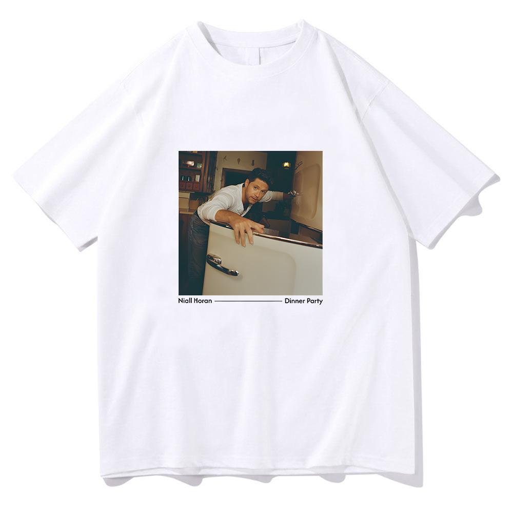 

Dinner Party Photo Tee Niall Horan New Album Dinner Party Tshirt Men Fashion High Quality Cotton Clothe Summer Unisex Casual Top XS белый