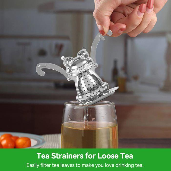Accessoire de cuisine - herchr - infuseur à thé en acier inoxydable - forme de grenouille - pratique et mignon