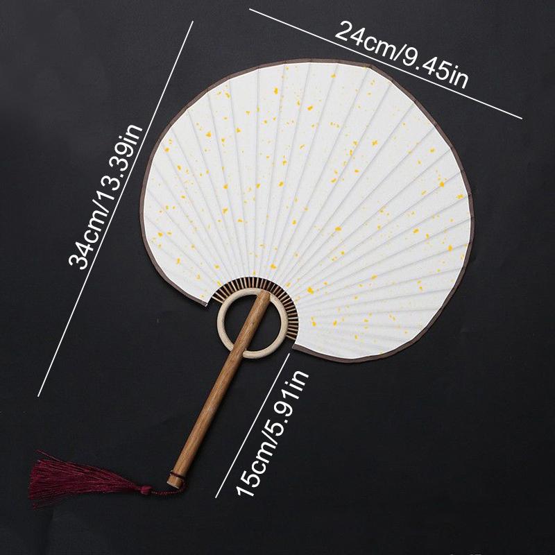 Elegant and Unique Traditional Plain Fan DIY Art Hand Drawn Circular Square High-end Rice Paper