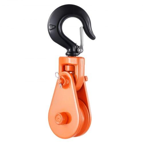 VEVOR 2 Ton Snatch Block with Swivel Hook, 3" Sheave 3/8" Inch Wire Rope