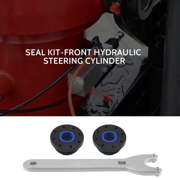 

Black Metal Front-Mounted Hydraulic Steering Cylinder Seal Kit for Automotive. none