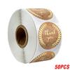 50-500Pcs Kraft Paper Homemade With Love Stickers Scrapbooking For Envelope And Package Seal Labels Sticker Stationery Handmade