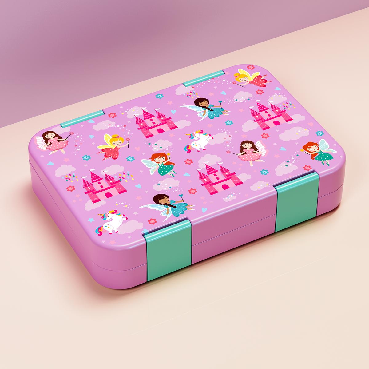 

1100Ml Cartoon Printed Lunch Box Microwavable Bento Box Halloween Interlayer Leakproof Storage Box Hermetic Containers Students 5&2