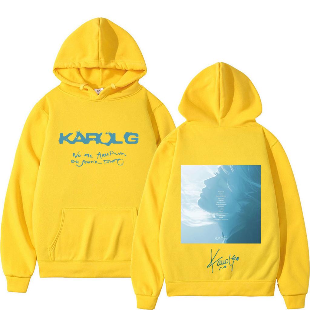 Karol G Album No Me Arrepiento De Sentir Tanto 2026  Hoodie Unisex Vintage Fashion Pullover Winter Loose Casual Sweatshirts