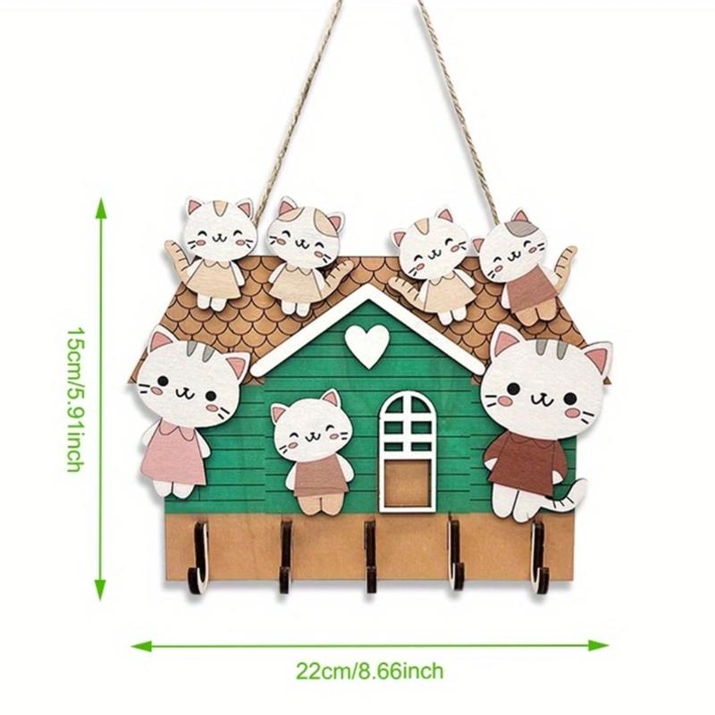 Easy Installation Key Rack With Storage Shelf Natural Wood Wall Organizer with Hanging Hook For Entryway Organization