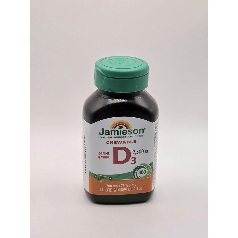 Jamieson Chewable Vitamin D3 2500IU Orange Flavor 1 Pcs 52.5g