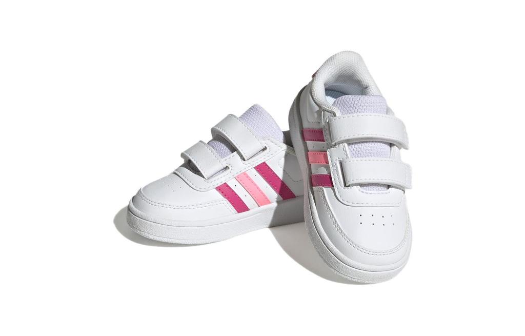 Adidas Neo Breaknet 2.0 Slip Resistant Abrasion Resistant Low top Baby & Toddler Shoes White Pink Infant And Toddler hp8973