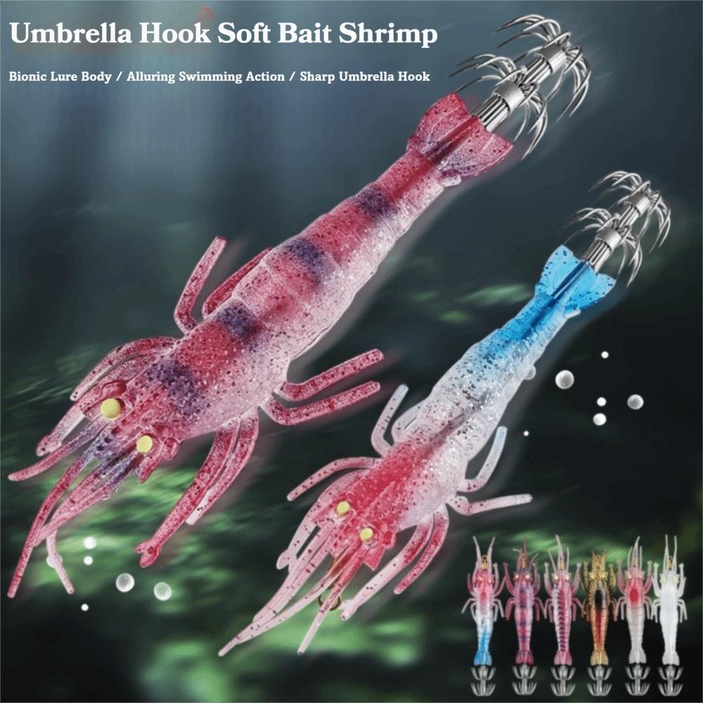 11cm 10g Artificial Shrimp Lure UV Luminous Trolling Fishing Bait for Fishing