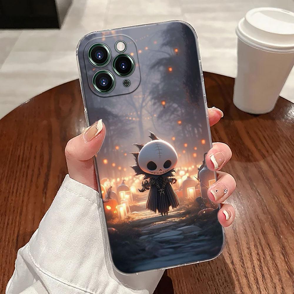 Phone Case For iPhone 17 Pro Max 17E 11 12 13 14 15 16 Pro Max Plus 17 Air 16E 7 Soft Cover Cute Baby Jack Skellington Halloween