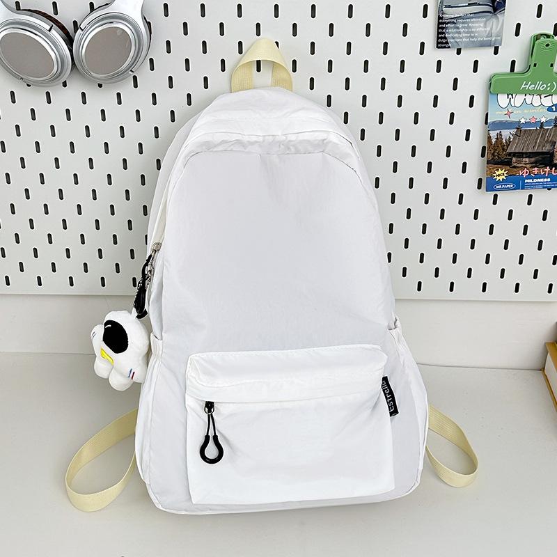Light Backpack Korean Version Lazy Style Schoolbag Female Junior High School Students Casual Simple Large Capacity Travel Backpack