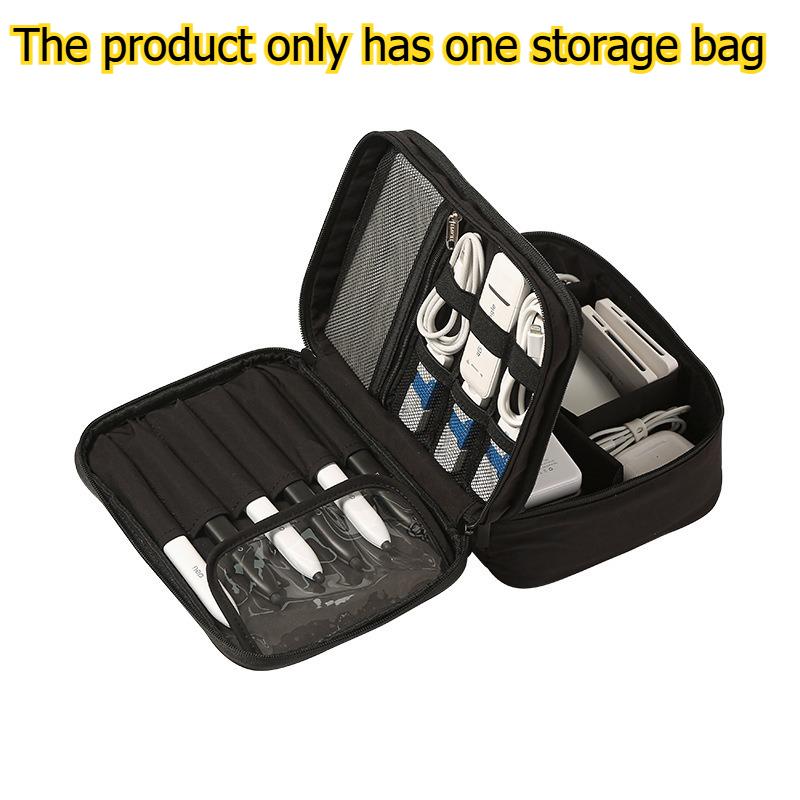 

1pcs Portable Power Cord Organizer Multi-Functional Dustproof Storage Bag Versatile Outdoor Travel Makeup Organizer чёрный