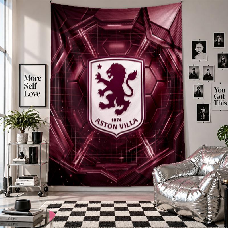Aston Villa Football Wall Tapestry Home Decor Wall Hanging Cloth for Bedroom Living Room Background