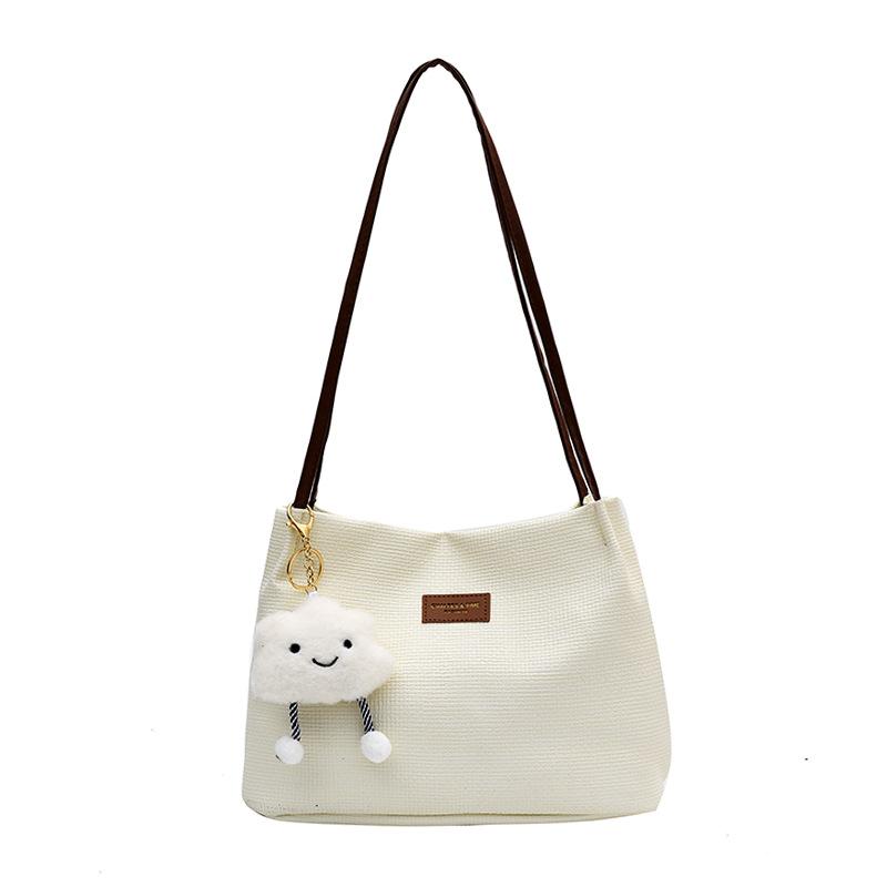 High Value Bag, Women'S Trendy Fashion Texture Shoulder Bag, Popular Foreign Style, Versatile Commuter Bucket Bag