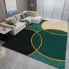 Modern Luxury Decoration Bedroom Carpet Big Size Antiskid Foldable Rug Living Room Décor Green Geometric Cloakroom Floor Mat