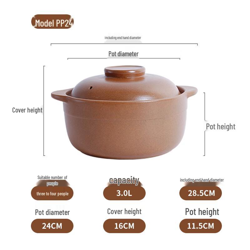 Неглазурованная глиняная кастрюля-запеканка LIEI