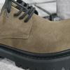Scarpe Derby Retro da Uomo Stivali da Lavoro con Plateau Massiccio Allacciate Stivaletti Vintage Comodi Classici Bassi alla Caviglia Scarpe Casual alla Moda