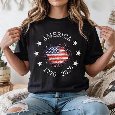 Maglietta 250° Anniversario America Bandiera USA Patriottica 4 Luglio Indipendenza T-shirt