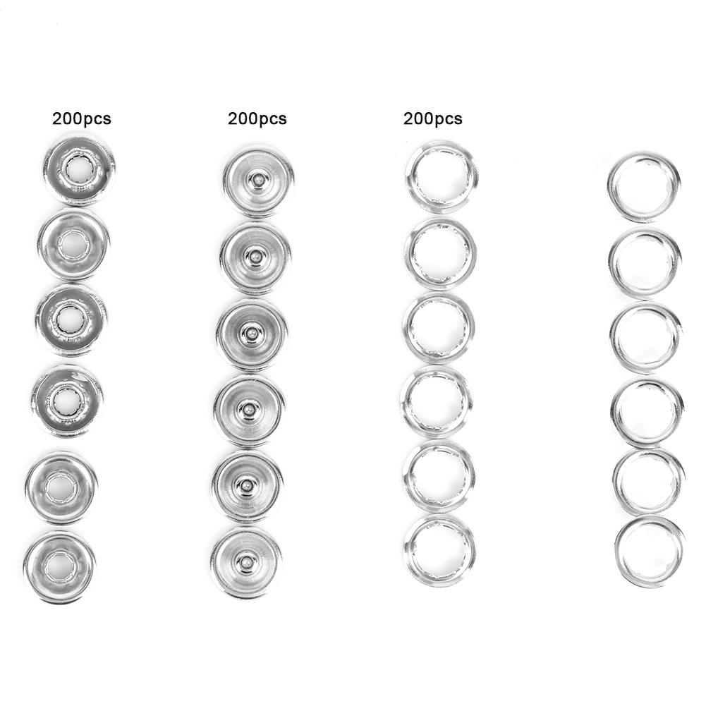 

200 Pcs 9.5MM Hollow Prong Snap Button Fastener for Baby One piece Suit