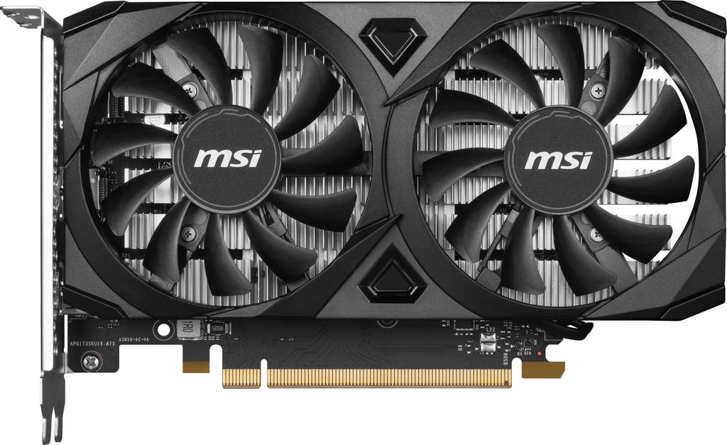 MSI GeForce RTX 3050 VENTUS 2X E 6G OC Gaming-Grafikkarte - 6GB GDDR6 1492 MHz PCI Express Gen 4 96-bit DP(v1.4a) 1x HDMI 2.1 (4K-kompatibel)