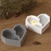 Heart-shaped Candlestick Mold Two Grid 3D Plaster Mold Convenient Candle Cup Molds  Home Decor