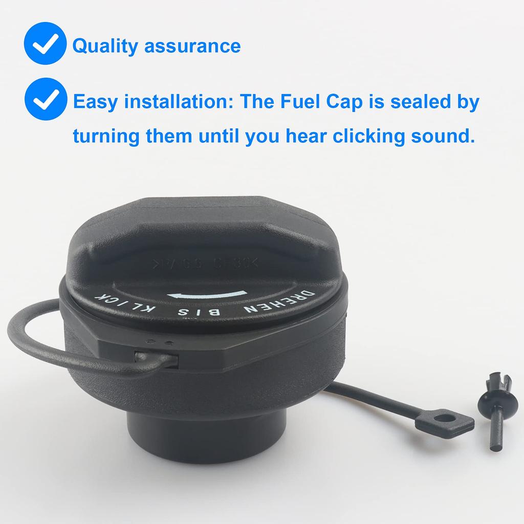 Gas Cap, Fuel Cap with Strap Clip 99620124103, 996 201 241 03, Compatible with
