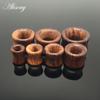 2pcs Fashion Flesh Tunnels Ear Plugs Big Gauge Piercing Expander Brown Bubinga Rose Wood 8mm-20mm Piercing Body Jewelry for Men