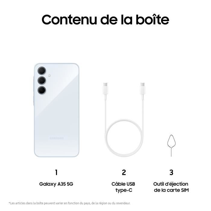 Samsung Galaxy A35 Smartphone 128 Go 5G Bleu