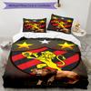Sport Club Football Crest Printed Pattern Duvet Cover Set – includes 1 duvet cover and 2 matching pillowcases Bedroom decor Christmas gifts