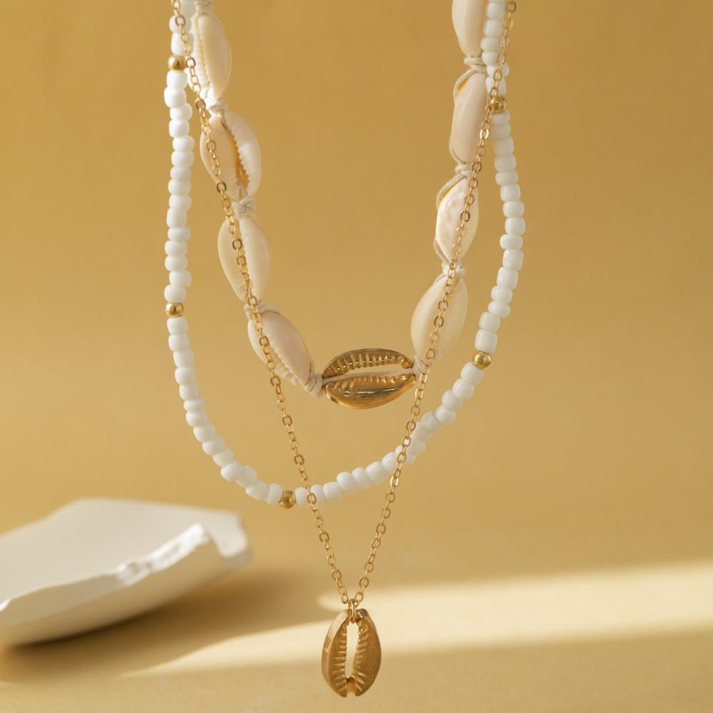 Summer New Starfish Necklace Alloy Shell Jewelry For Women With Ocean Style Charm