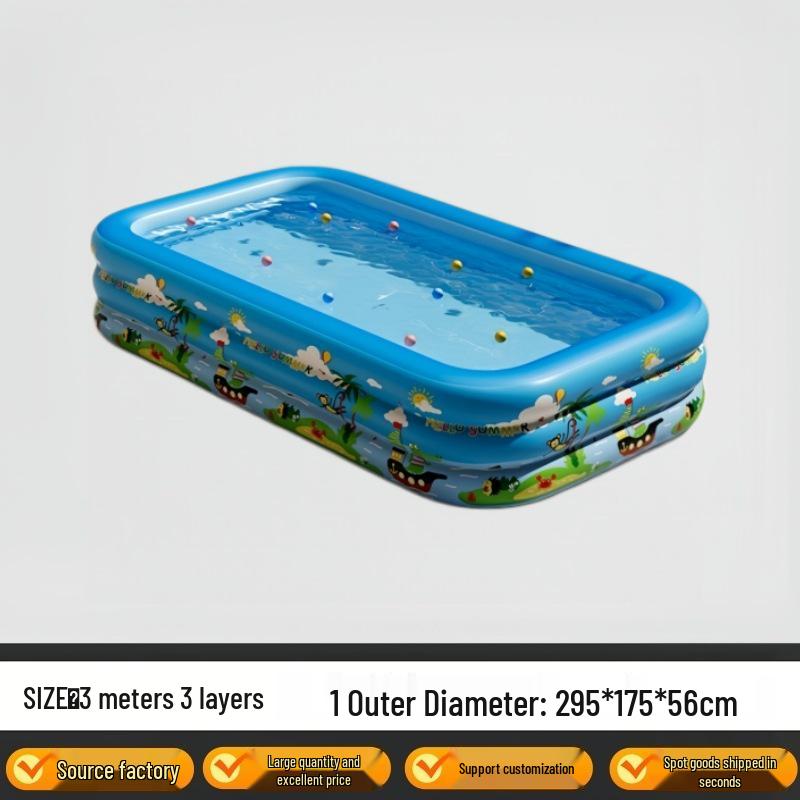 Extra-Large Foldable Inflatable Swimming Pool for Kids and Adults, Outdoor Home Use