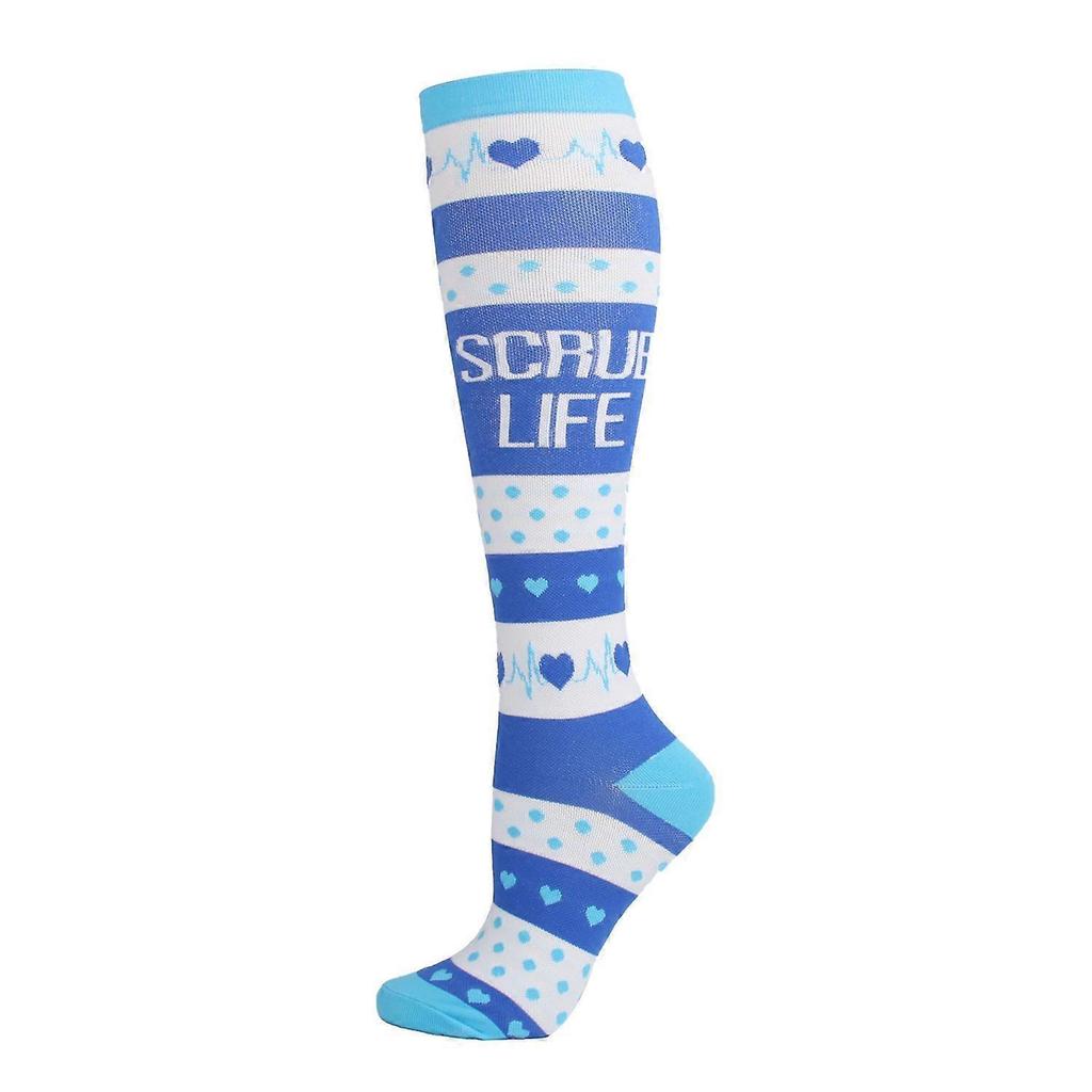 Sports Compression Socks (3 Pairs Large-X-Large) Over Knee Men's and Women's Long Running Socks Best for Exercise, Support, Air Travel, Nurse, Hiking