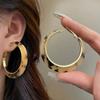 Exaggerated Personality Geometry Big Circle Leopard Print Hoop Earrings for Women Trendy Piercing Erarring Jewelry Gifts