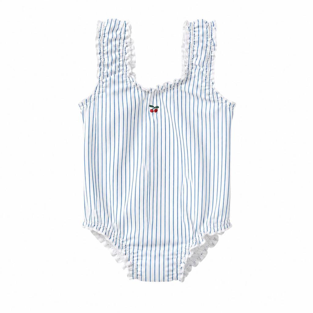 Nordic Style Girls' Sun Protection Quick-Dry Swimsuit: Cute One-Piece or Baby Two-Piece Bikini