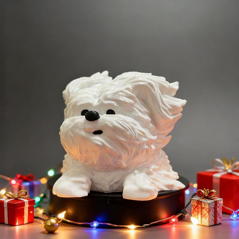 1Pcs Adorably Wind-Blown & Messy Lines Ornament Minimalist Sketch-Style Puppy Statue Unique Desk Decor Crafts