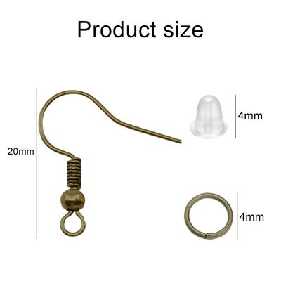 Earrings Kit Handmade DIY Jewelry Pendant Basic Accessories Big Ear Hook Blockage Single Circle for Earring Making Repair TMZ
