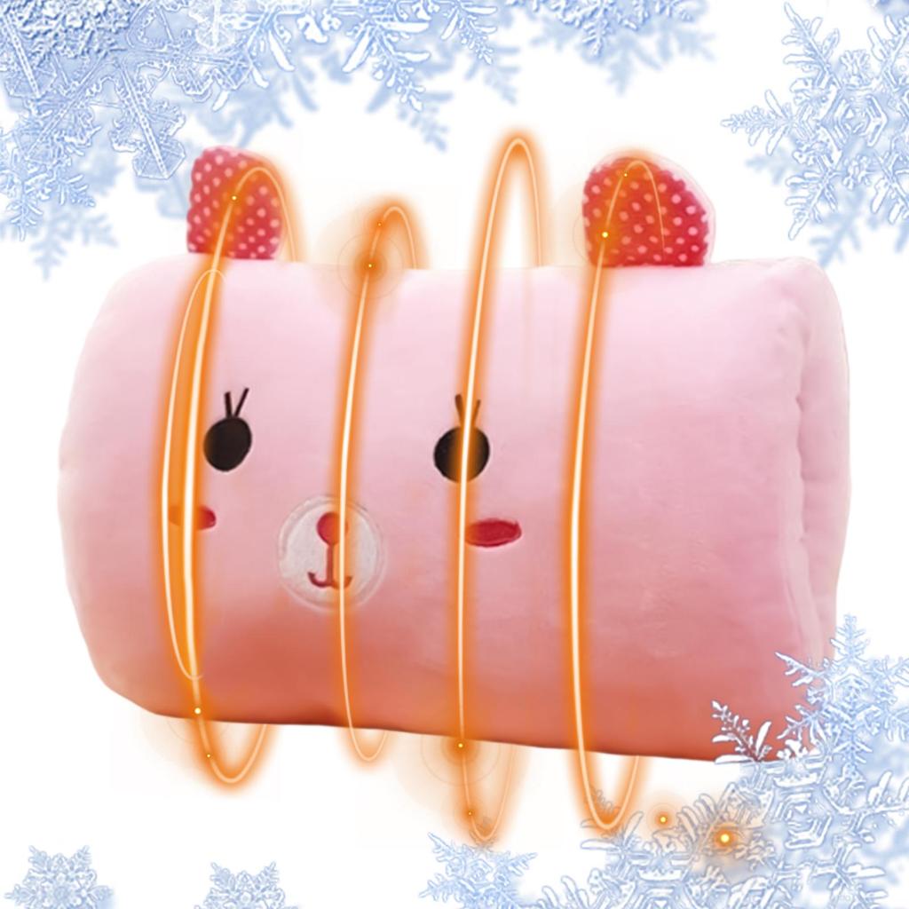 Pink Children's Plush Pillows Hand Warmers Gloves Adults Cartoon Nap Pillows Cushions Creative Hand Warmers Plush Gift