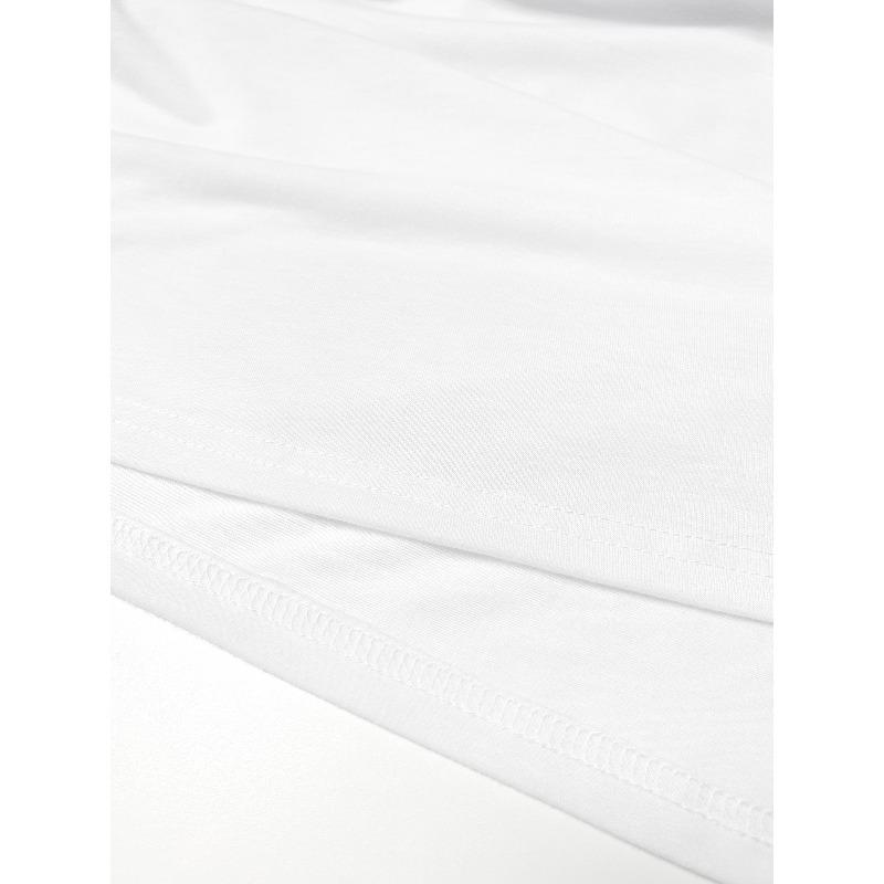 European Size Women'S Elegant Floral Print T-Shirt - Soft Stretchy Fabric, Round Neck Short Sleeve Top