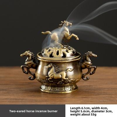 Vintage Alloy Sandalwood Incense Burner Three Legged Stove  for Tea Ceremony Home Decoration