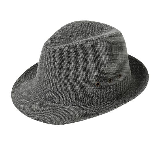 Hemming Wide Brim Breathable Holes Folding Jazz Hat Mid-aged Men Outdoor Sun Hat Fashion Accessories