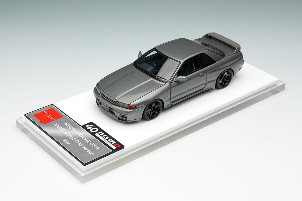 Make Up EIDOLON 1/43 Nissan SKYLINE GT-R (NISMO BNR32 CRS Version) 2022 Dark Metal Gray Finished Model EM769