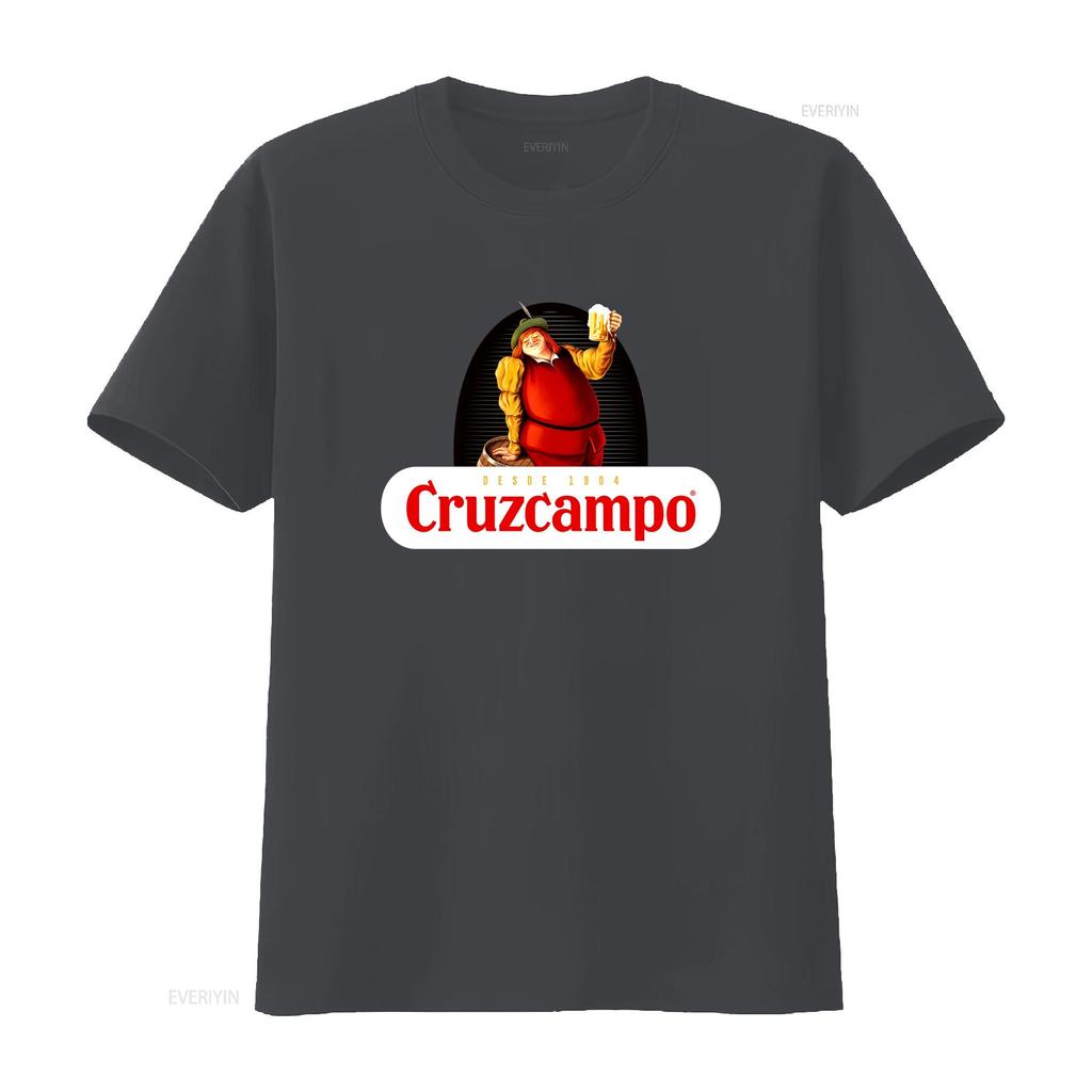 Cruzcampo Vintage Beer Lover T Shirt Classic Cotton for Perfect Christmas  Vintage Washed Top For Everyday Wear Homme Versatile