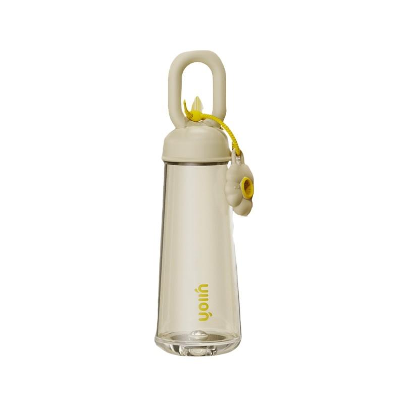 500ML Portable Large Capacity High-value Women's Plastic Water Bottle Outdoor Sports and Fitness Petal Handheld Water Bottle