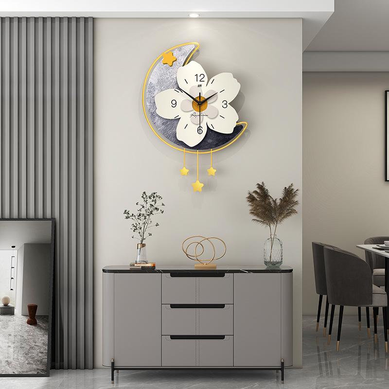 New Wall Clock Light Luxury Modern Home Fashion Watch Living Room Creative Simple Dining Clock Wall High-end Sense