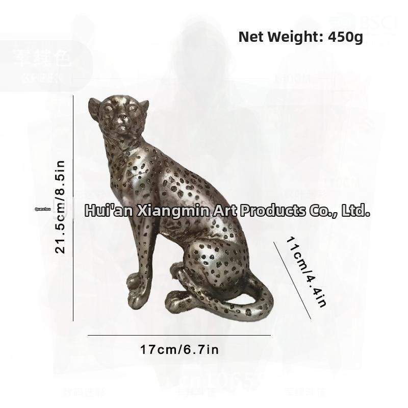 Leopard Resin Craft Home Office Desktop Decoration Tea Pet Ornament Antique Standing & Crawling Styles Available Hot Sale