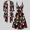 3D  Printed  Set Dress Coat ,  Double Color Combination with Simple Design  Fashion Print,suitable for Various Scene Fashion Styles