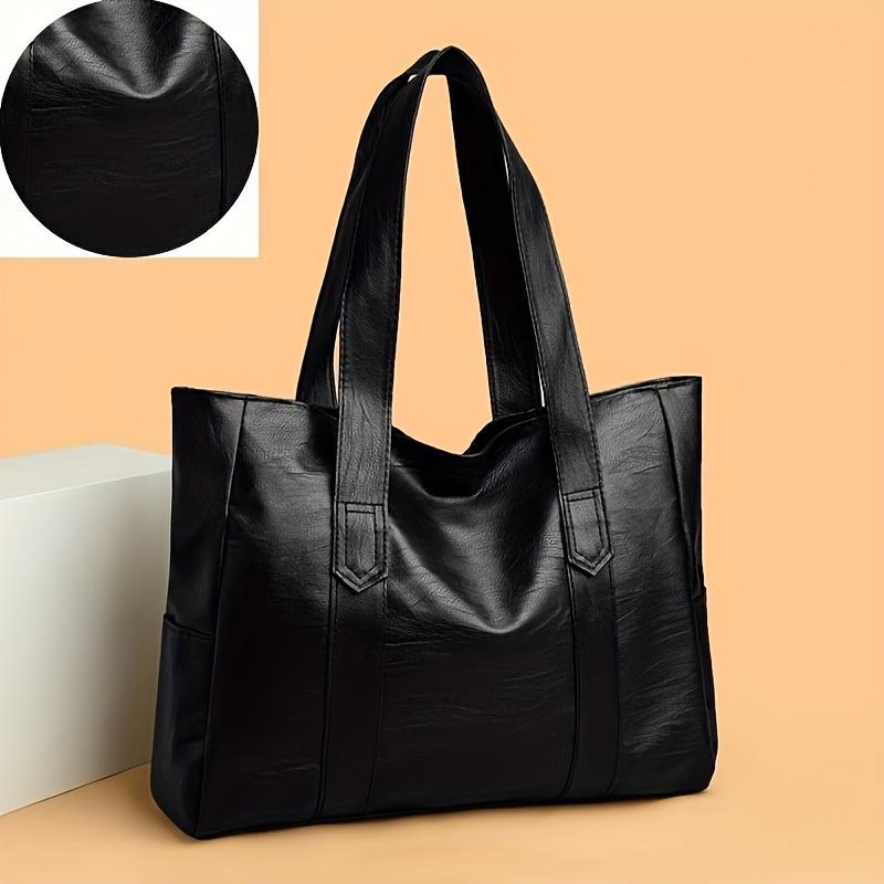Women'S Large Tote Bag - New Trendy Korean Style - Versatile - Simple Large Capacity Tote Bag Single Shoulder Handbag Soft Women'S Bag