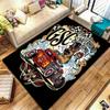 Dark Street Skull Pattern Square Carpet,Area Rug,Carpet Rug for Living Room Bedroom Sofa Playroom Decor,Non-slip Floor Mat,Holiday Birthday Gifts