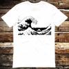 Black White The Great Wave Off Kanagawa Hokusai Japanese Art T Shirt Casual Funny Vintage Soft Homme Comfortable