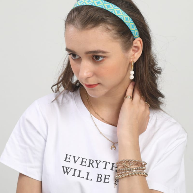 LALA Afrikanisches Muster Haarband-MINT